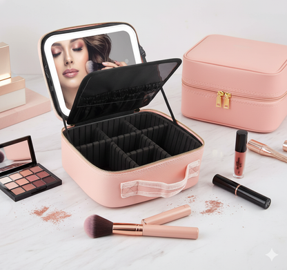 Estuche De Maquillaje Con Espejo Led